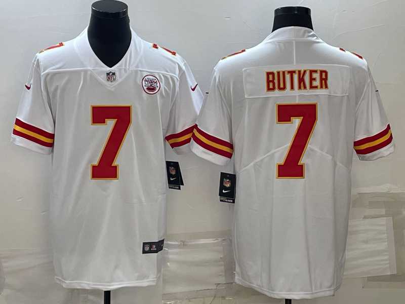 Men's Kansas City Chiefs Harrison Butker #7 White Jersey